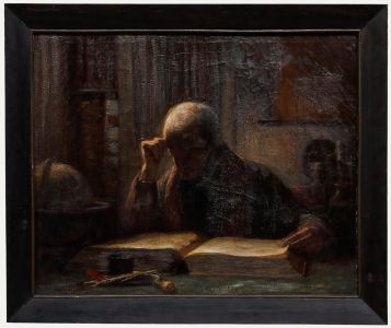 Gerke Henkes (1844-1927) - Dutch School Late 19th Century Oil, The Scholar