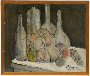 Norbert Feliers (1924-2014) - 1970 Oil, Peaches and Bottles