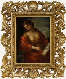 After Giovanni Francesco Romanelli - Framed 19th Century Oil, The Cumean Sybil