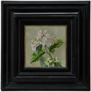 Framed Early 20th Century Oil - Hydrangea