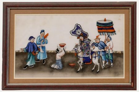 Chinese School 19th Century Watercolour - The Arrival of the Emperor