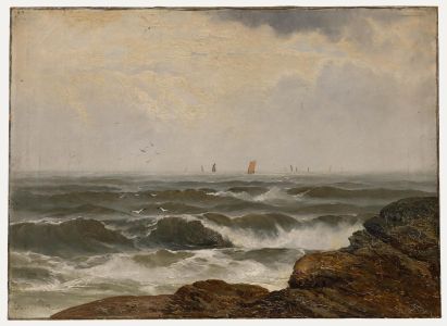 Clarence Roy - Early 20th Century Oil, Yachts at Sea