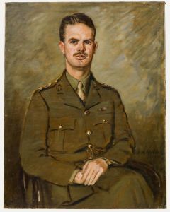 Ernest Alfred Widdas (1879-1960)-English School 1944 Oil, Portrait of an Officer