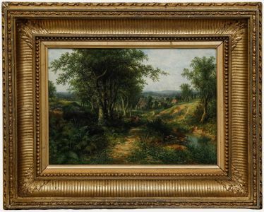 Frederick John Railton (fl.1846-1866) - Framed Oil, Foraging Amongst Ferns