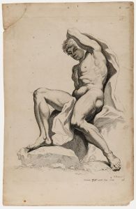 Jeremias Wolff (1667-1724) - 18th Century Engraving, Academic Figure Study 16.