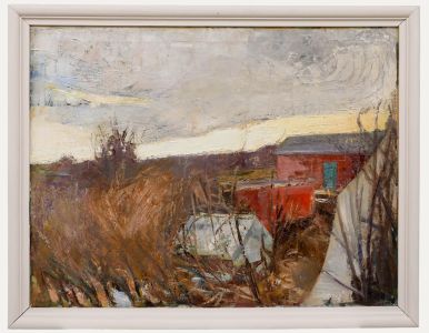 Expressionist 1938 Oil - Rural Life