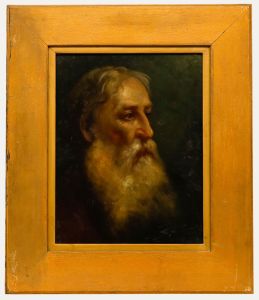 Framed 19th Century Oil - Portrait of a Bearded Gentleman