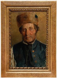 Attrib. Louis Stutterheim (1873-1943) - Late 19th Century Oil, Man in a Fur Hat