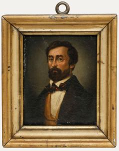 German School Miniature - 19th Century Oil, Ludwig Simon