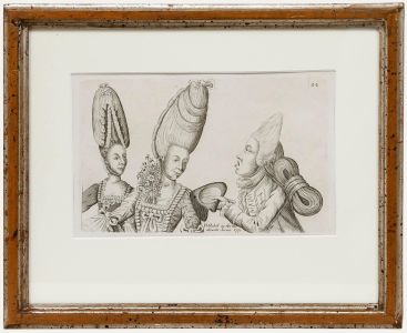 Sanders after Collier (1708-1786) - Engraving, Very Elaborate Hair Dressing