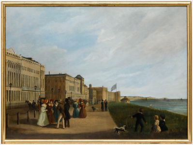 19th Century Oil - Brunswick Terrace and Chain Pier