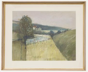 Charles Harold Bartlett - Framed 20th Century Watercolour, Farm Pond
