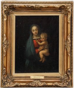 After Raphael - Framed 19th Century Oil, Madonna del Granduca