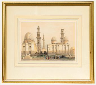 Louis Haghe after David Roberts - 1849 Lithograph, Tombs of the Mamluks