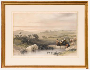 Louis Haghe after David Roberts - 1839 Lithograph, Jerusalem From the North