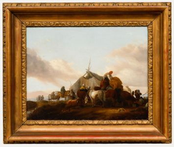 Follower of Philips Wouwerman (1619-1668) - 18th Century Oil, The Encampment