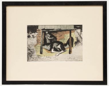 William Scott (1913-1989) - Framed Lithograph, Refuge from Soldiers