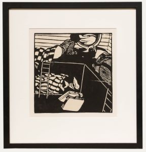 Norah Pearse (1889-1981) - Framed Mid 20th Century Woodcut, Cabin Quarters