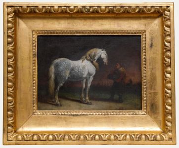 Fine Georgian 18th Century Oil - Horse and Groom