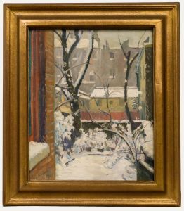 Muriel Hare (1890-1964) - Modern British Mid 20th Century Oil, Snowy Garden