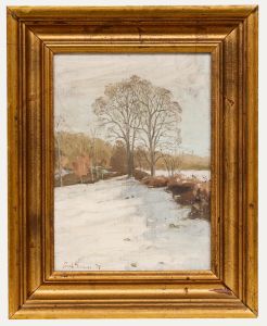 Paul Gunn (b.1934) - Framed 20th Century Oil, White Fields