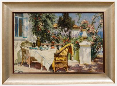Emilie Dubois (b.1966) - Framed 20th Century Oil, A Party for Two