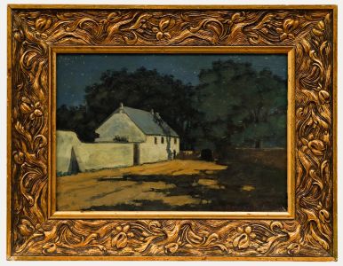 A.W. Behschnitt - circa. 1900 Oil, Under the Light of the Moon