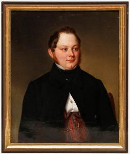 Biedermeier Period Mid 19th Century Oil - A Respectable Man