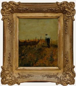 Early 20th Century Oil - The Field Labourer