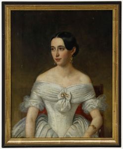 Biedermeier Period Mid 19th Century Oil - A Respectable Woman