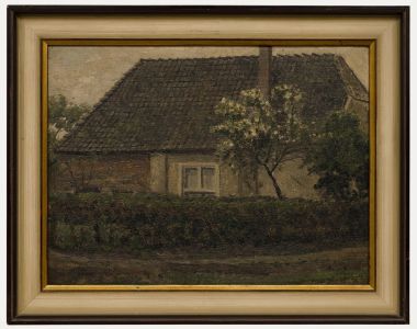 Jan Carbaat - Framed Early 20th Century Oil, The Corner Plot