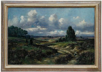 Paul Düyffcke (1847-1910) - Early 20th Century Oil, Footpath Through the Heath