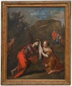 Framed 18th Century Oil - St. Veronica Before Christ