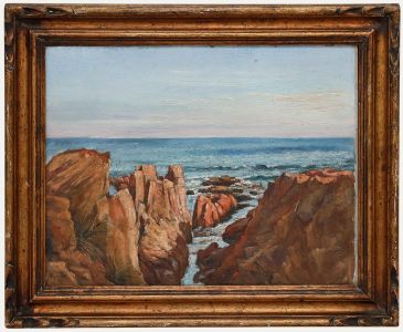 René Alban - 1927 Oil, French Seascape