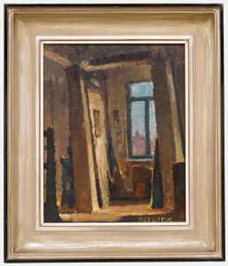 Piet Lippens - Impressionist 20th Century Oil, The Attic Room