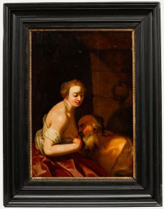 Circle of Abraham Bloemaert (1564-1651) - Fine 17th Century Oil, Roman Charity