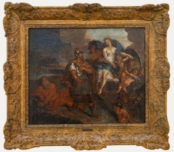 After Antoine Coypel - Framed 18th Century Oil, Venus Bringing Arms to Aeneas