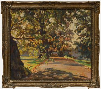 Monica Mclver - Framed Mid 20th Century Oil, Old Chestnut Trees