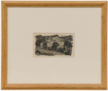 Robert Ball - 20th Century Wood Engraving, I Saw Three Hills
