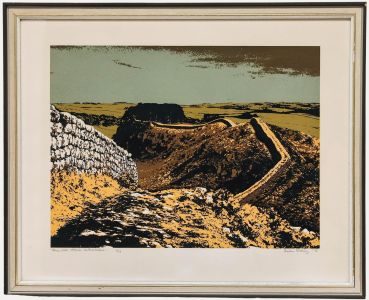 Charles Oakley - Framed 20th Century Lithograph, Roman Wall, Holbank