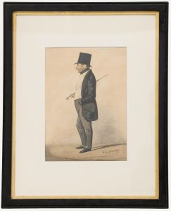 Manner of Richard Dighton - Watercolour, Sir Joseph Henry Hawley, 3rd Baronet