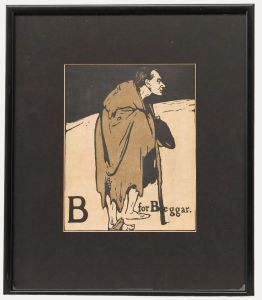Sir William Nicholson - Early 20th Century Lithograph, B is for Beggar