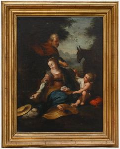 After Barocci (1535-1612) - 19th Century Oil, Rest on the Flight into Egypt