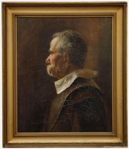 English School Late 19th Century Oil - Portrait of a Gentleman in Armour
