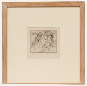 Anne Rees-Mogg - Framed Mid 20th Century Etching, Daphnis & Chloe
