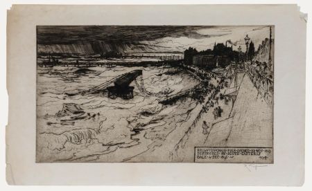 Robert Charles Goff - Late 19th Century Etching, Brighton Chain Pier