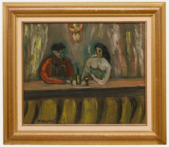 Jean-Louis Vion Harter (1948-2004) - 20th Century Oil, At the Bar