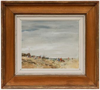 Charles Horwood - 1970 Oil, The Beach at Margate, Minnis Bay