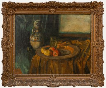 Attrib. Henri Frederic Boot (1877–1963) - Oil, Still Life with Apples and Jug