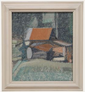 Andrew Pringle - Framed Contemporary Oil, Barn, Gstaad